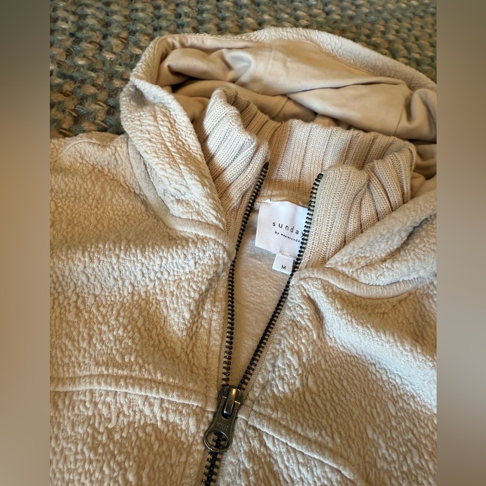 Anthropologie Sundays Cream Track Suit sz M - Picture 4 of 15